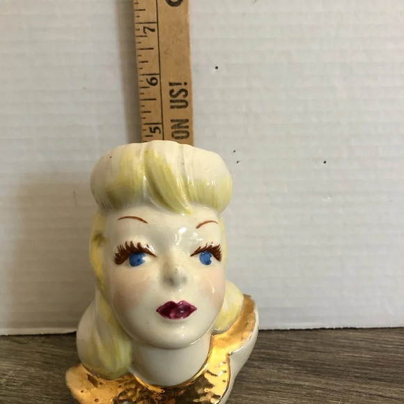Vintage Lady  Head Vase - Picture 10 of 11